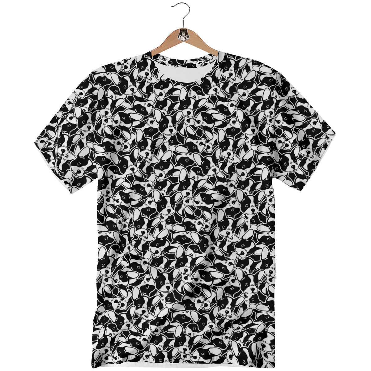 French Bulldog Puppy Cute Print Pattern T-Shirt-grizzshop
