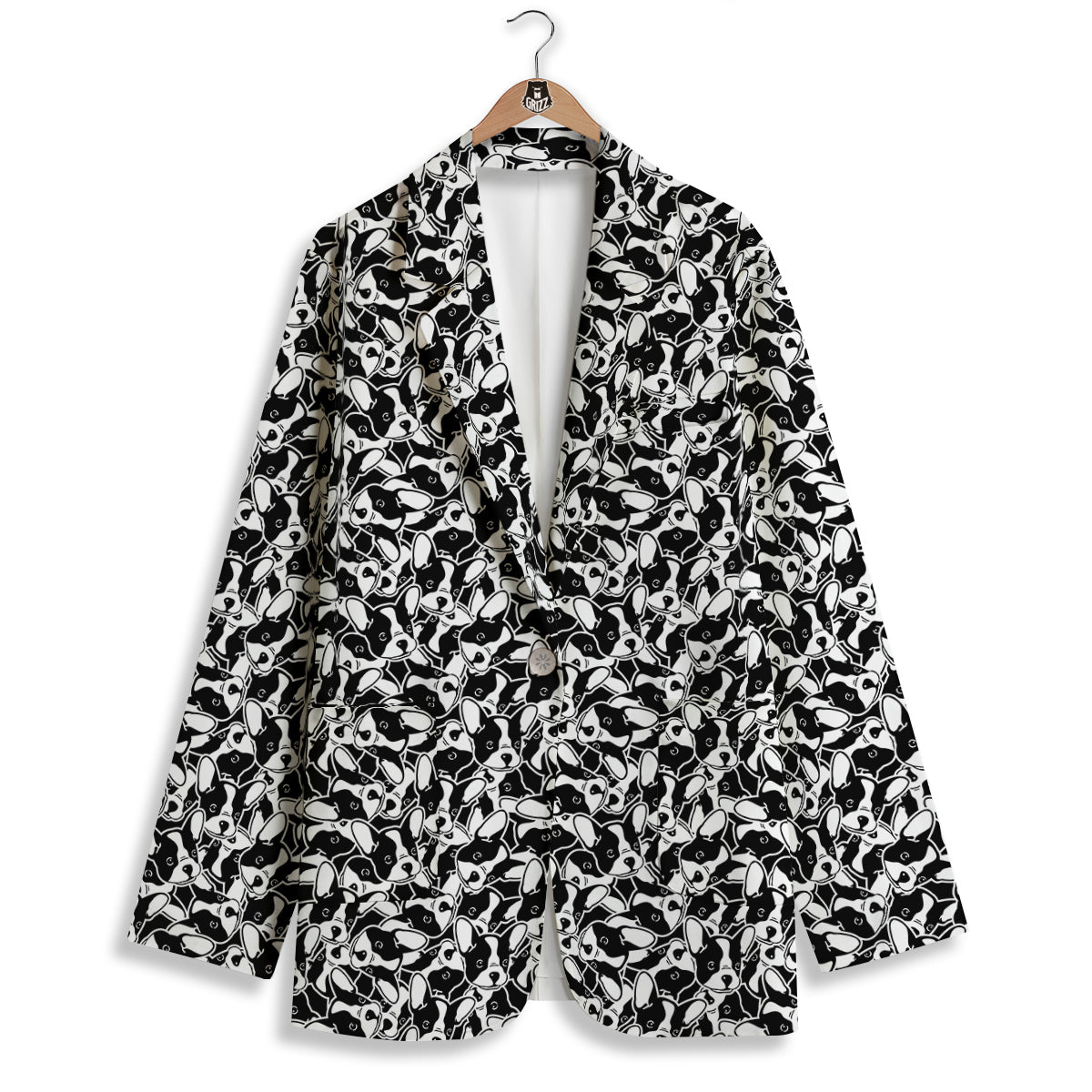 French Bulldog Puppy Cute Print Pattern Women's Blazer-grizzshop