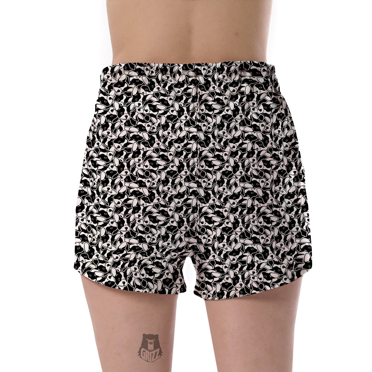 French Bulldog Puppy Cute Print Pattern Women's Shorts-grizzshop