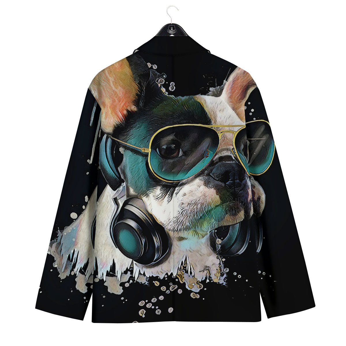 French Bulldog Puppy Watercolor Print Men's Sport Coat-grizzshop