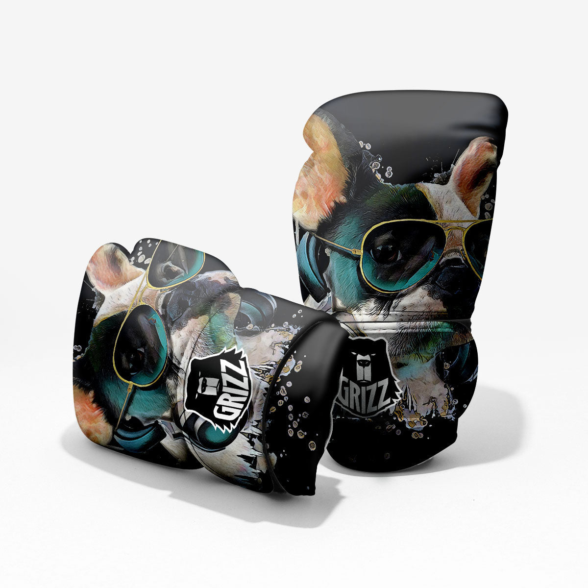 French Bulldog Puppy Watercolor Print Pro Boxing Glove