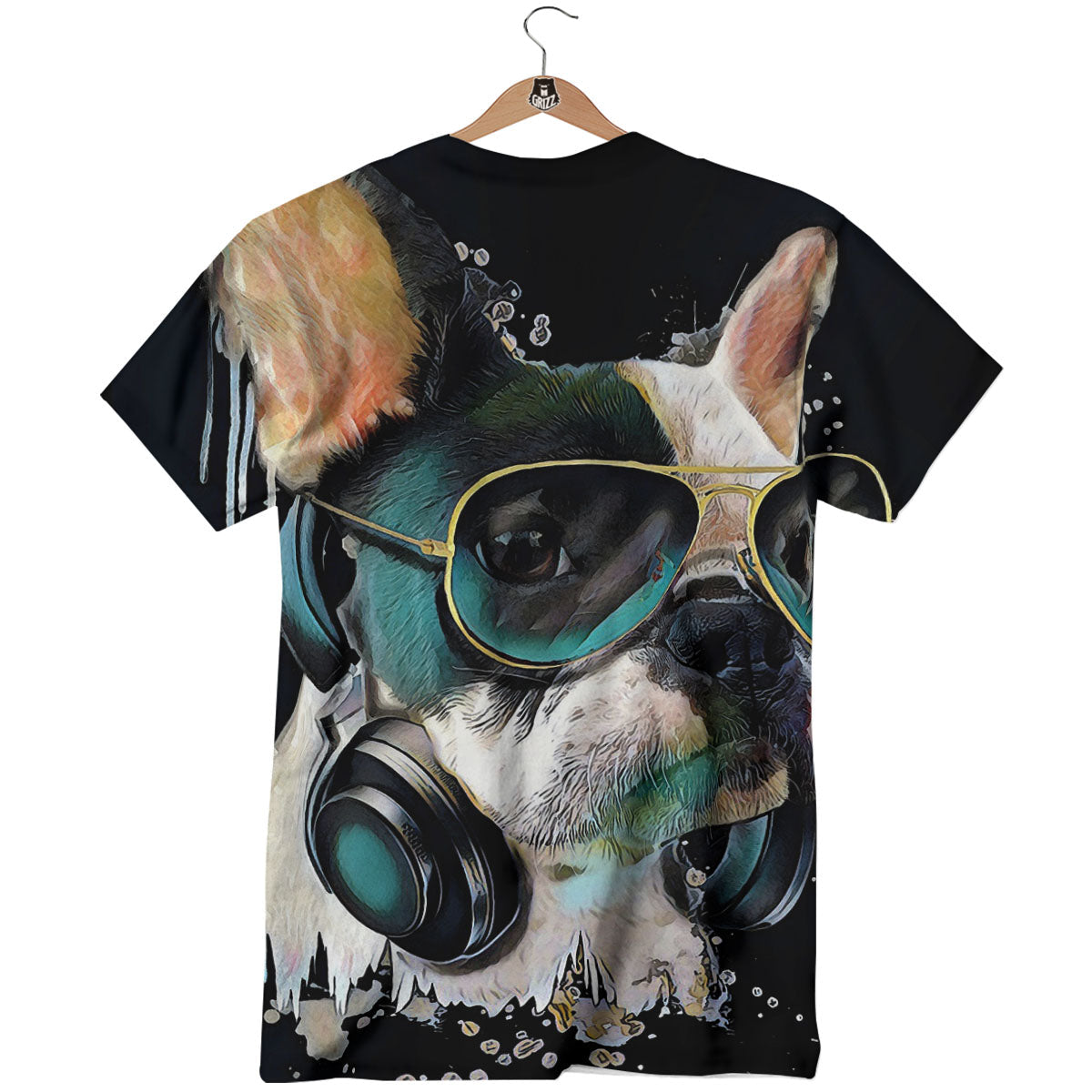 French Bulldog Puppy Watercolor Print T-Shirt-grizzshop