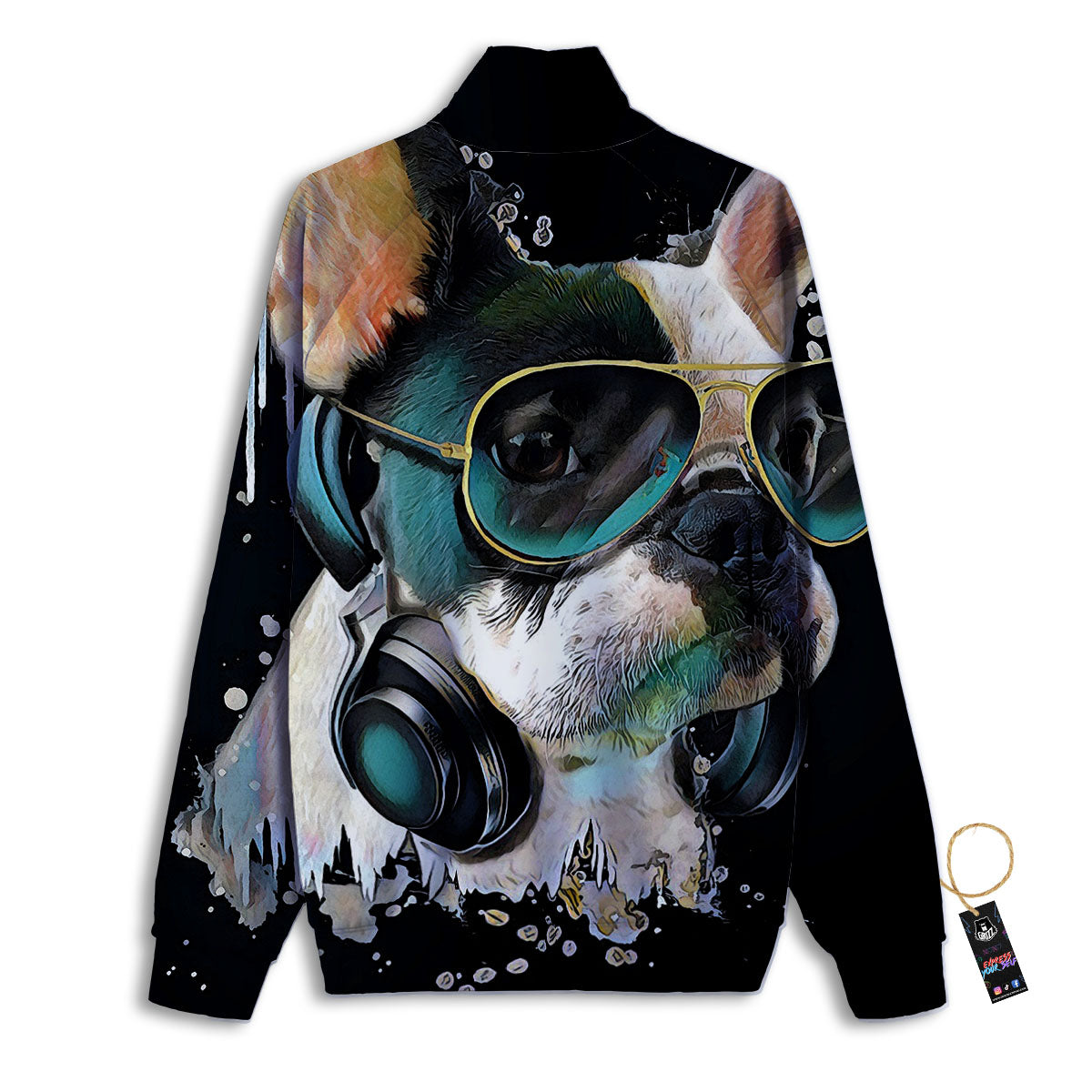 French Bulldog Puppy Watercolor Print Track Jacket-grizzshop