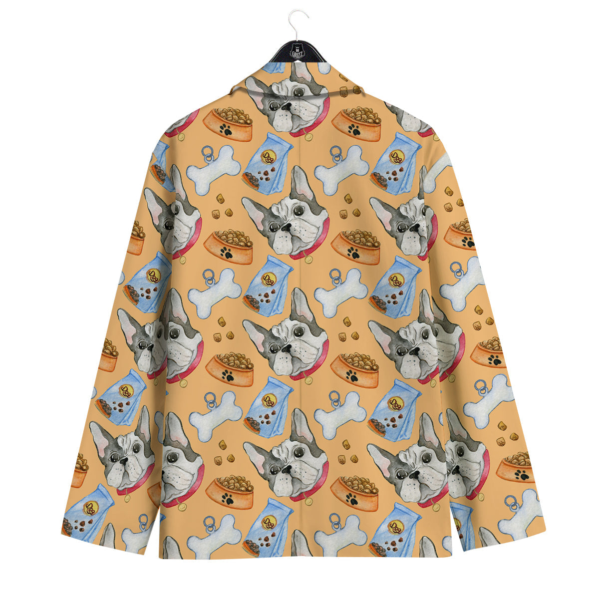 French Bulldog Watercolor Print Pattern Men's Sport Coat-grizzshop