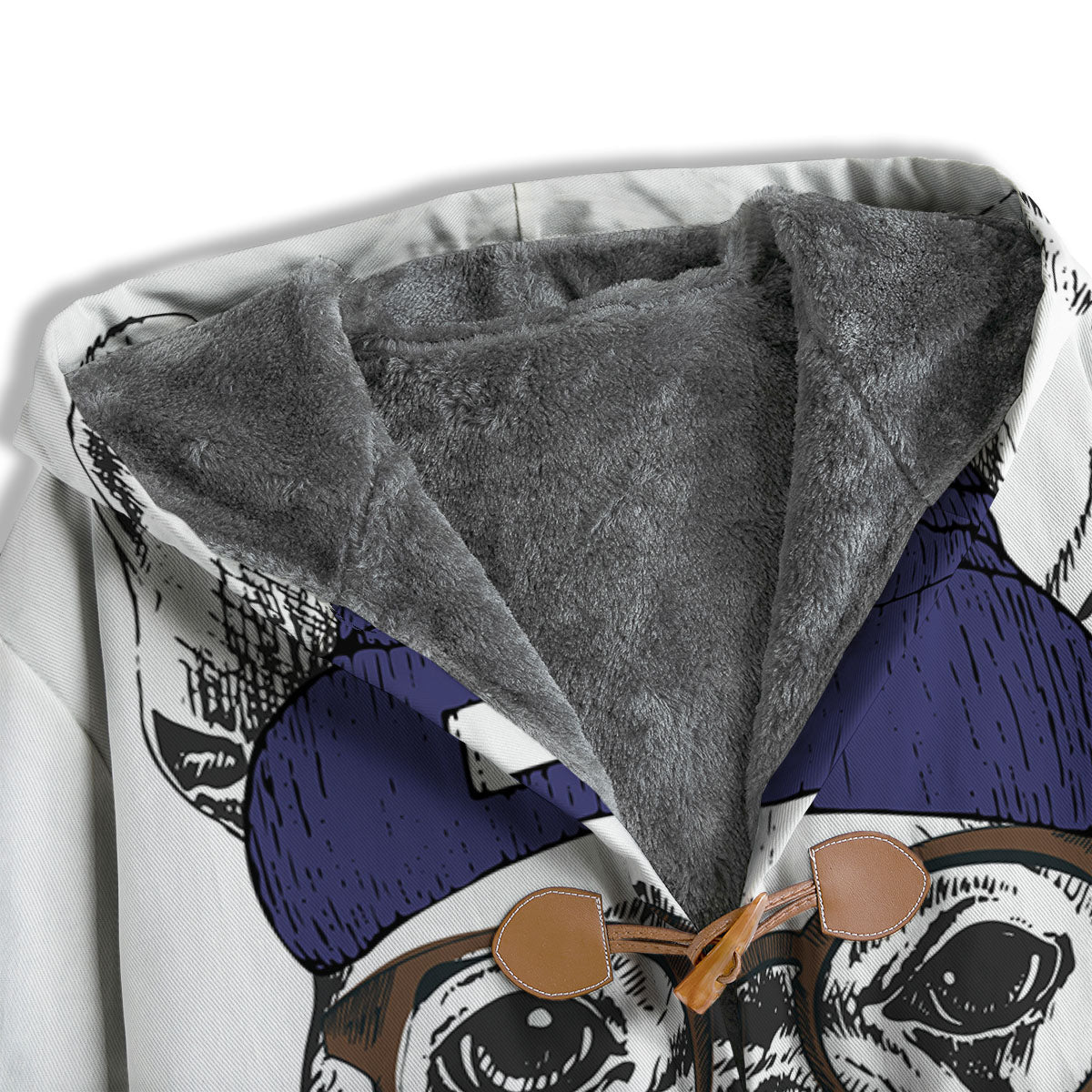 French Bulldog Wearing Glasses Print Men's Windbreaker Jacket-grizzshop