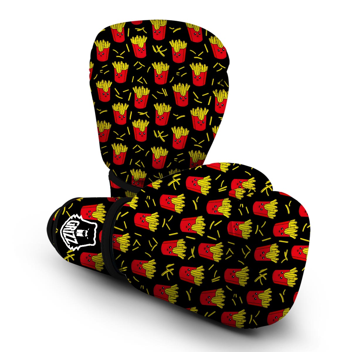 French Fries Cartoon Cute Print Pattern Boxing Gloves-grizzshop