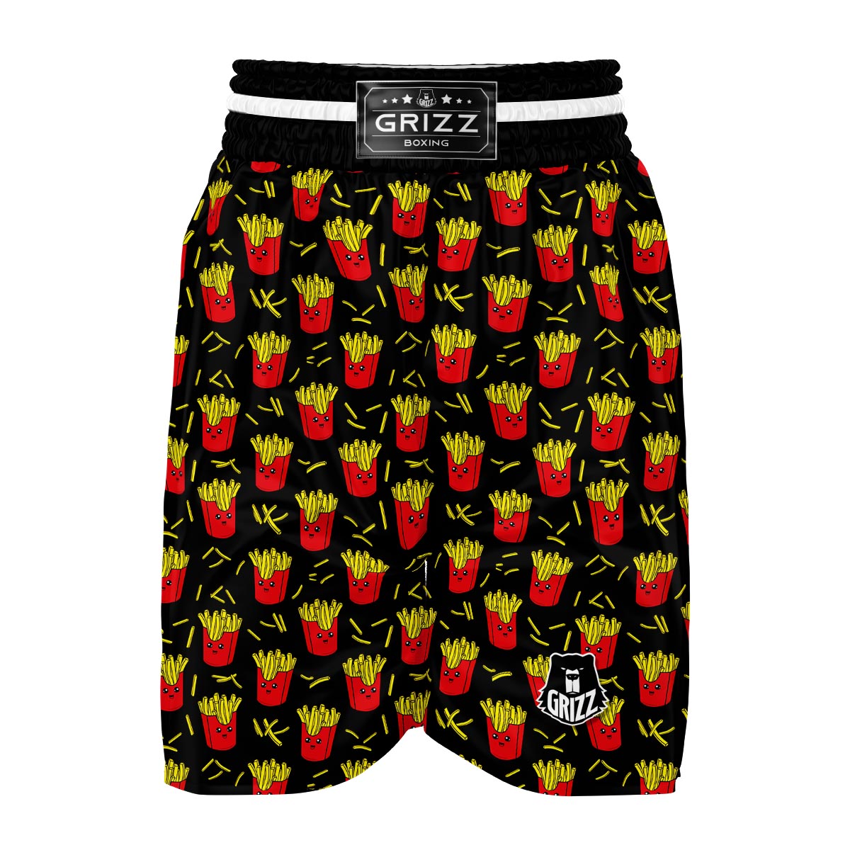 French Fries Cartoon Cute Print Pattern Boxing Shorts-grizzshop