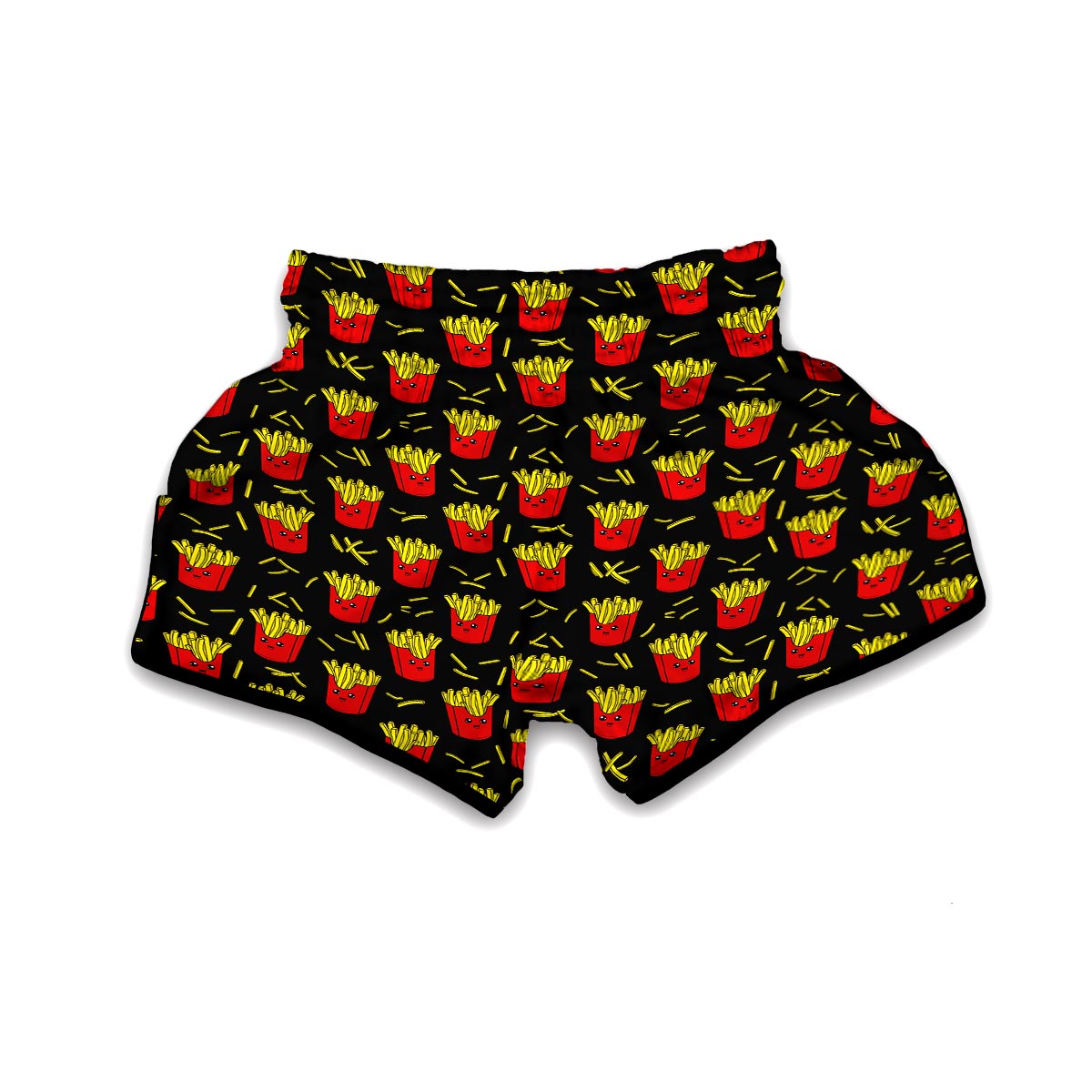 French Fries Cartoon Cute Print Pattern Muay Thai Boxing Shorts-grizzshop