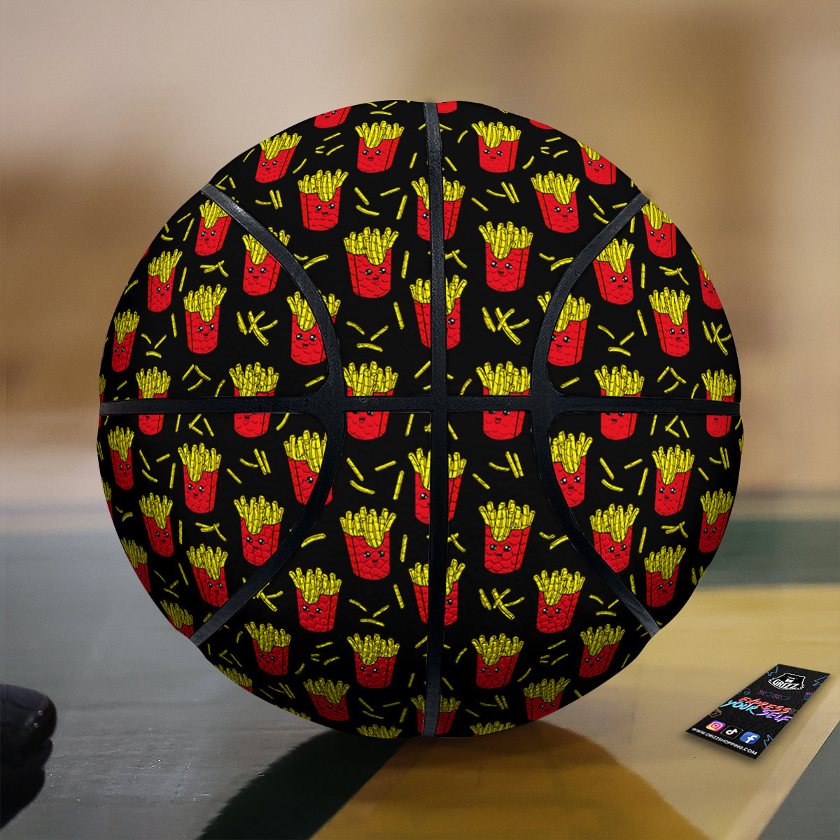 French Fries Cute Print Pattern Basketball-grizzshop