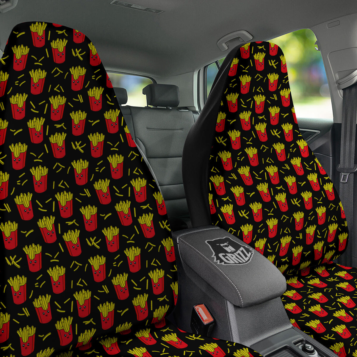 French Fries Cute Print Pattern Car Seat Covers-grizzshop