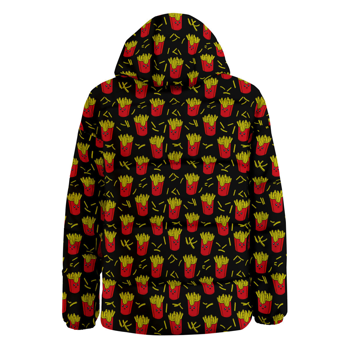 French Fries Cute Print Pattern Down Jacket-grizzshop