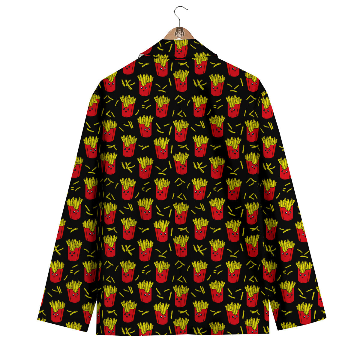French Fries Cute Print Pattern Men's Blazer-grizzshop