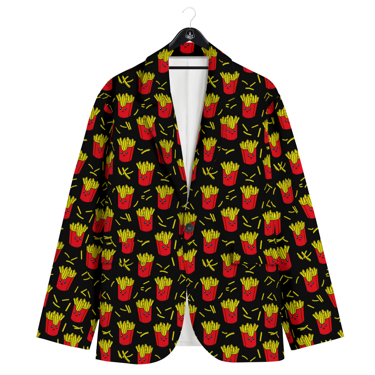 French Fries Cute Print Pattern Men's Sport Coat-grizzshop