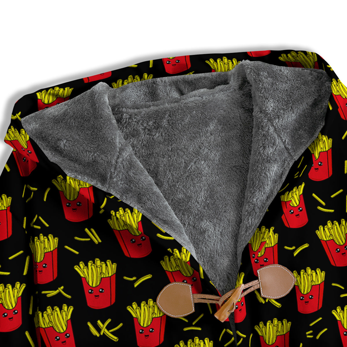 French Fries Cute Print Pattern Men's Windbreaker Jacket-grizzshop