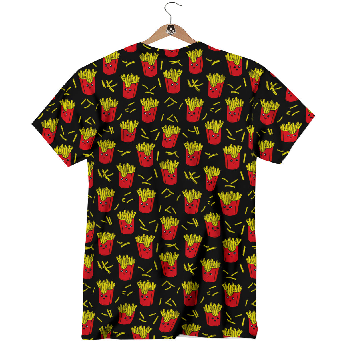 French Fries Cute Print Pattern T-Shirt-grizzshop