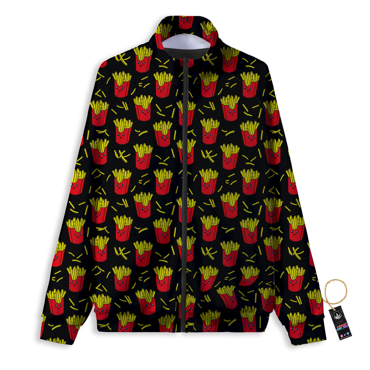 French Fries Cute Print Pattern Track Jacket-grizzshop