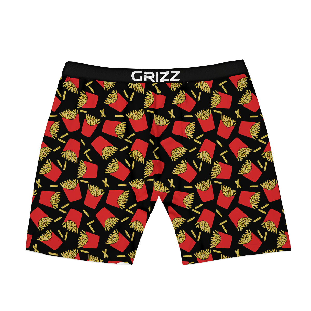 French Fries Doodle Print Pattern Boxer Briefs-grizzshop