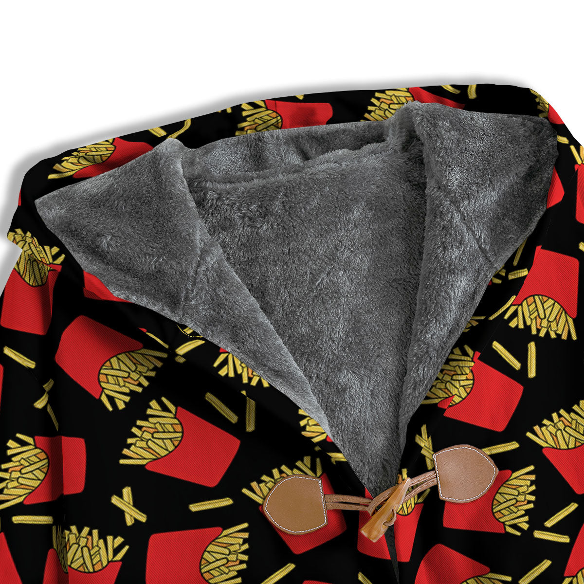 French Fries Doodle Print Pattern Men's Windbreaker Jacket-grizzshop