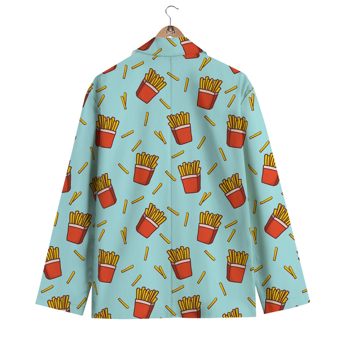 French Fries Print Pattern Men's Blazer-grizzshop