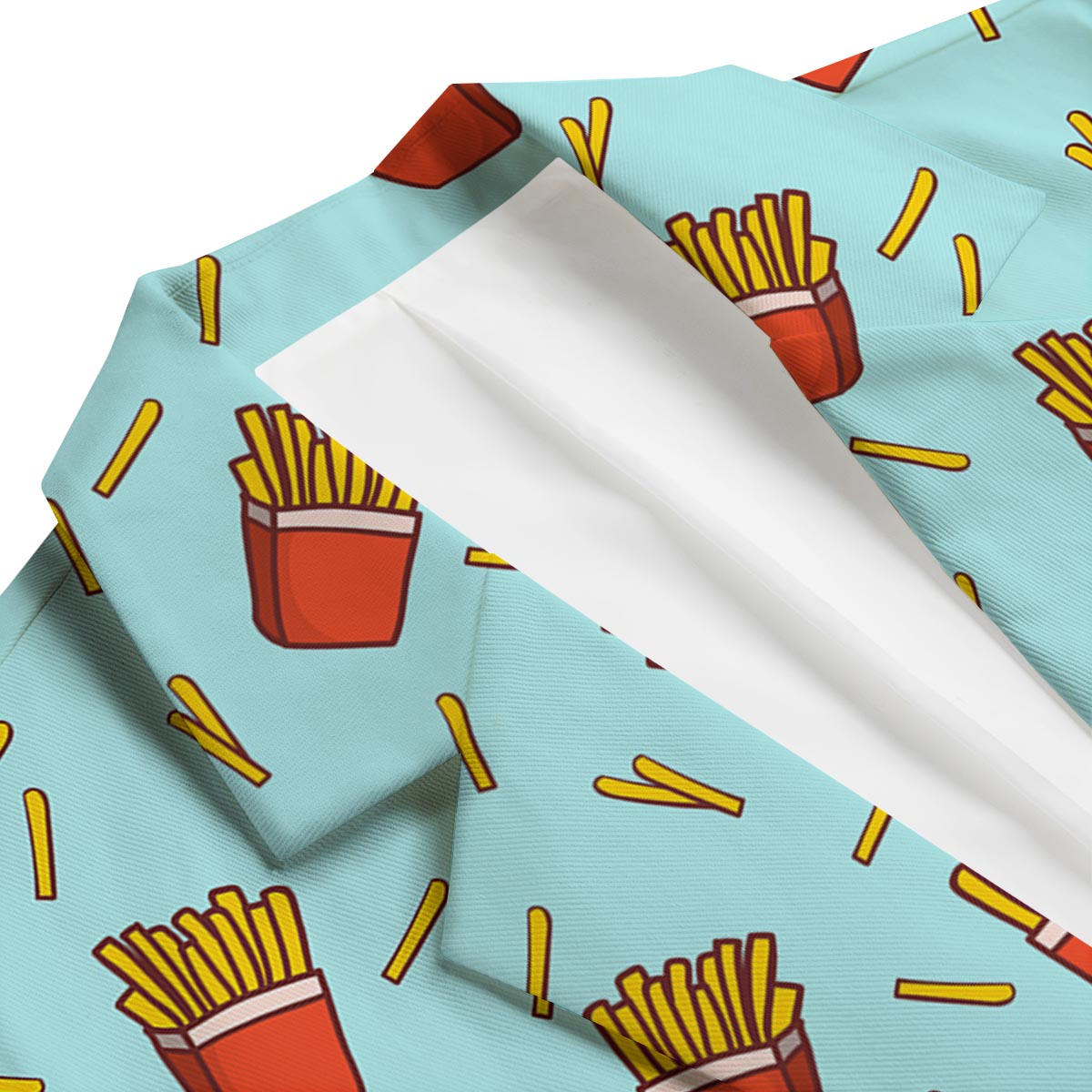 French Fries Print Pattern Men's Blazer-grizzshop