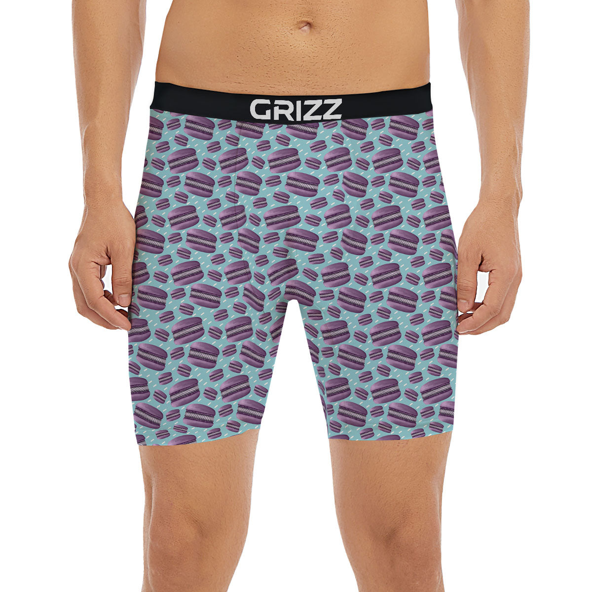 French Macarons Print Pattern Boxer Briefs-grizzshop