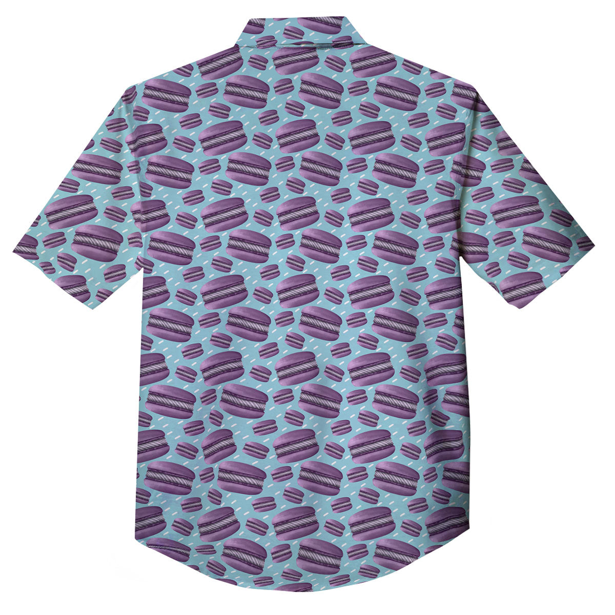 French Macarons Print Pattern Button Up Shirt-grizzshop