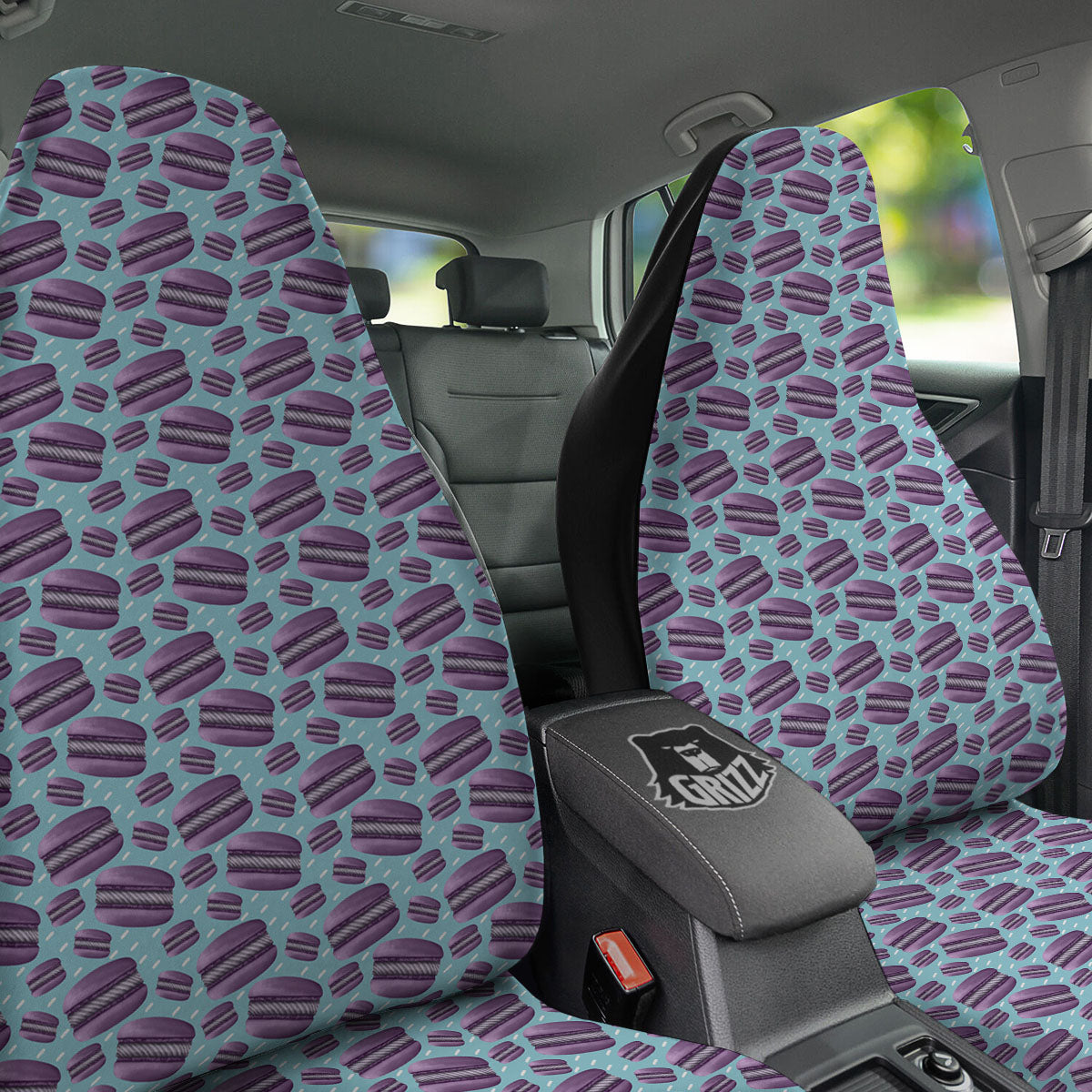 French Macarons Print Pattern Car Seat Covers-grizzshop