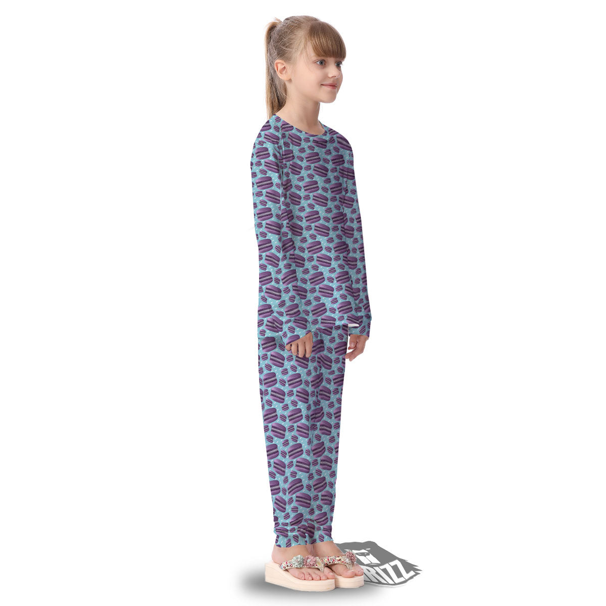 French Macarons Print Pattern Kid's Pajamas-grizzshop