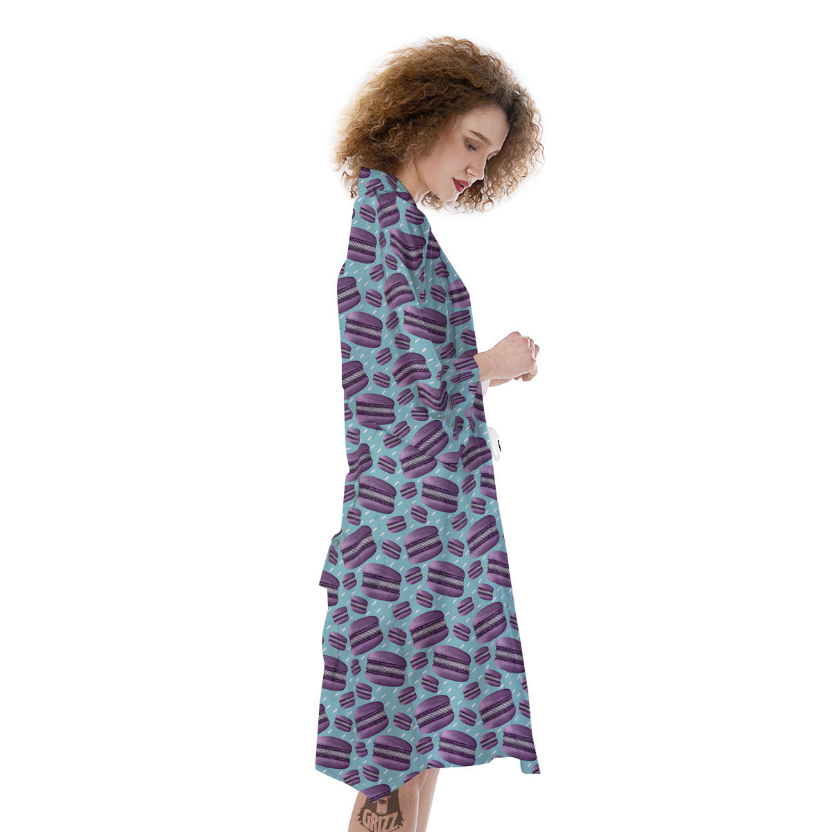French Macarons Print Pattern Kimono-grizzshop