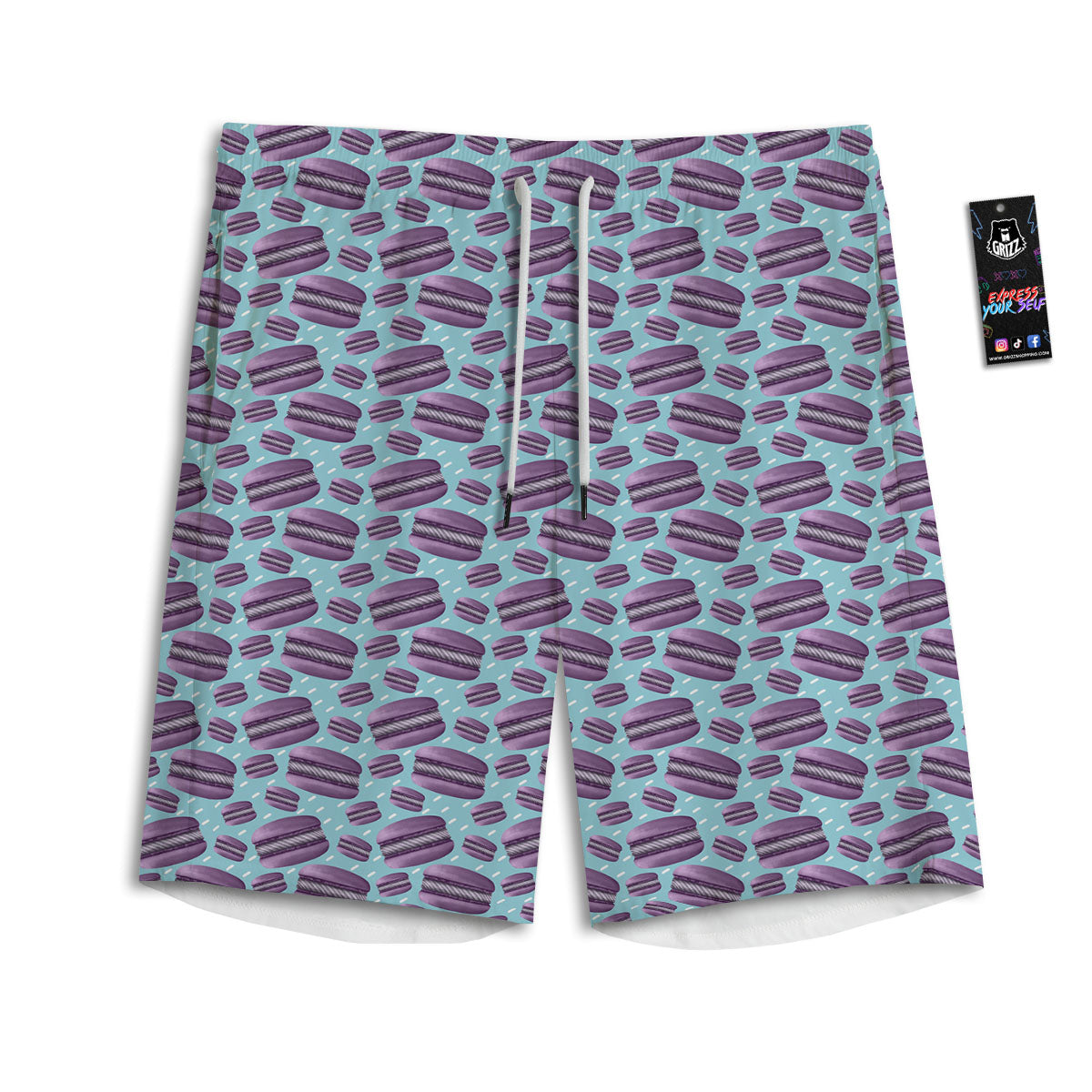 Girls Mermaid Print Pattern Men's Athletic Shorts