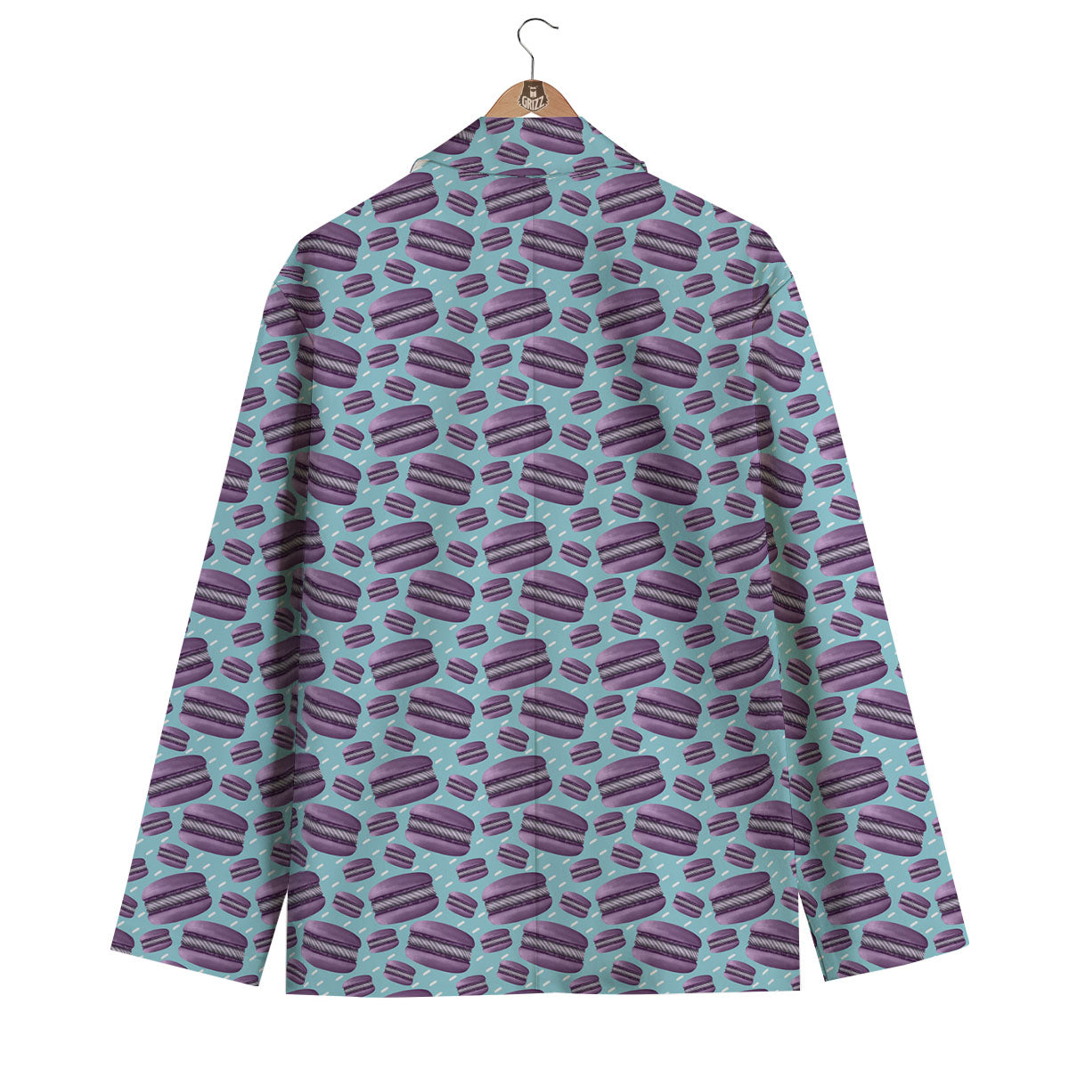 French Macarons Print Pattern Men's Blazer-grizzshop