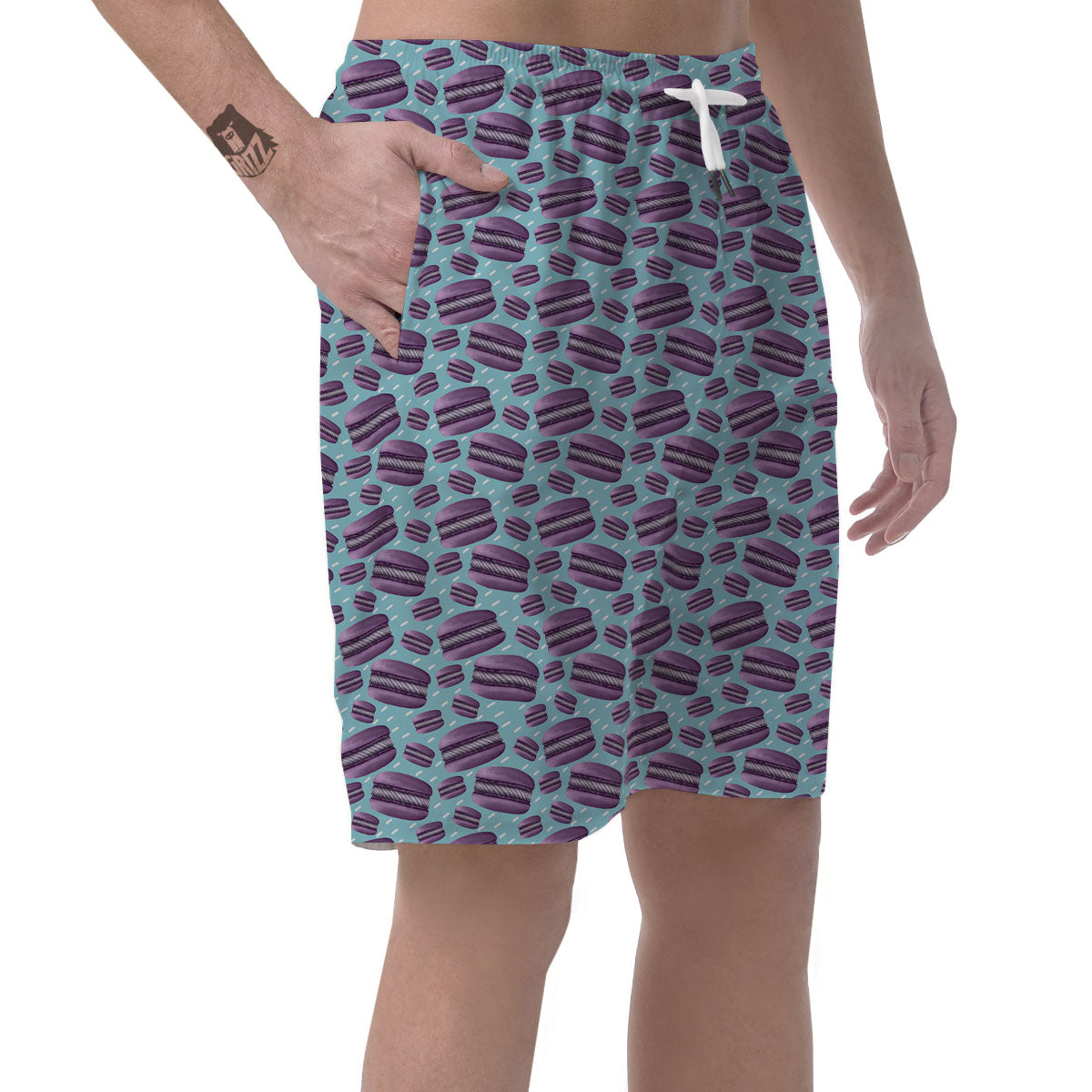 French Macarons Print Pattern Men's Shorts-grizzshop