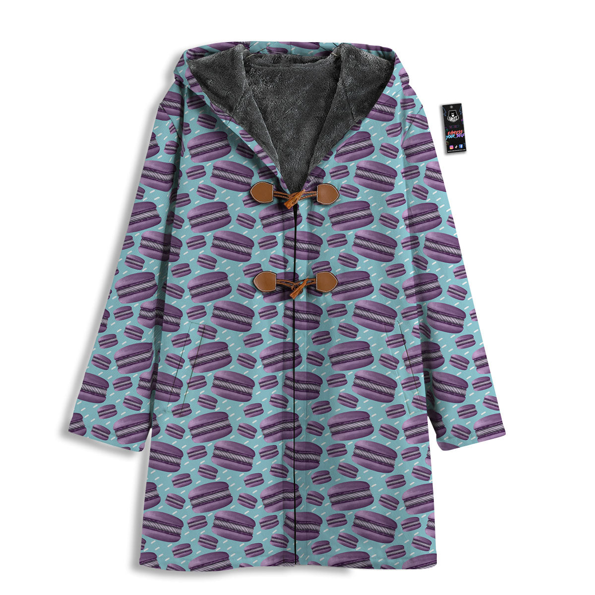 French Macarons Print Pattern Men's Windbreaker Jacket-grizzshop
