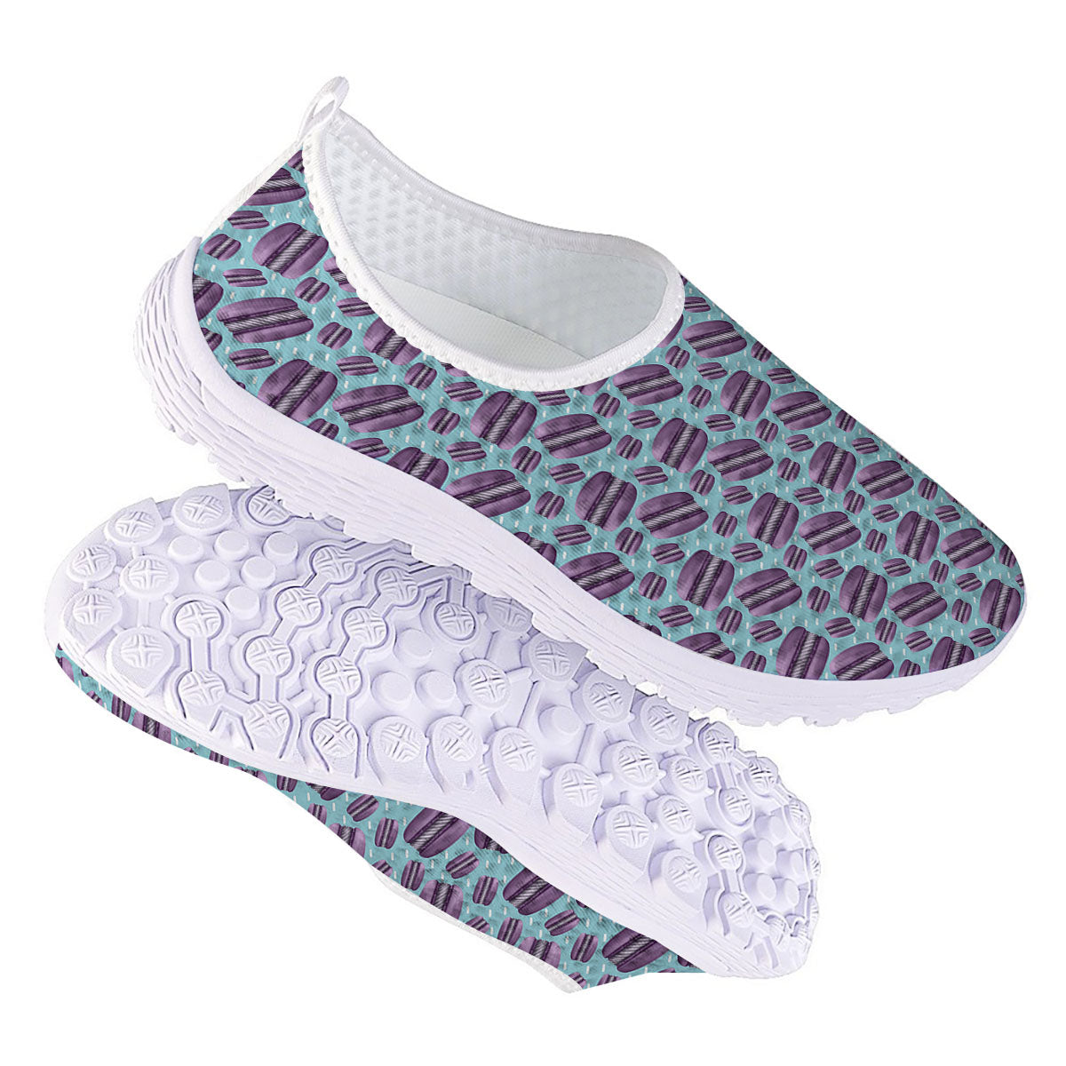 French Macarons Print Pattern Nurse Shoes-grizzshop