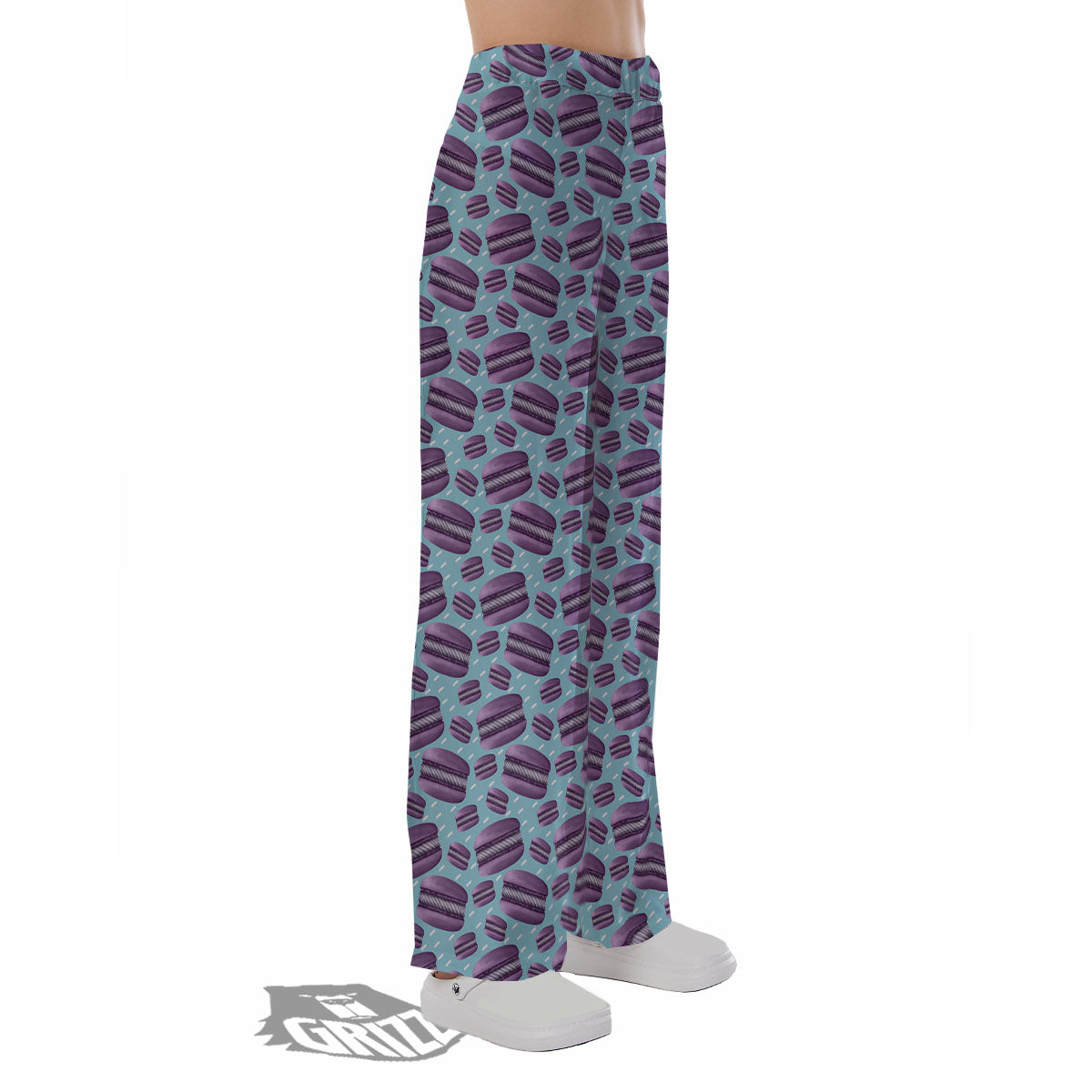 French Macarons Print Pattern Pajama Pants-grizzshop