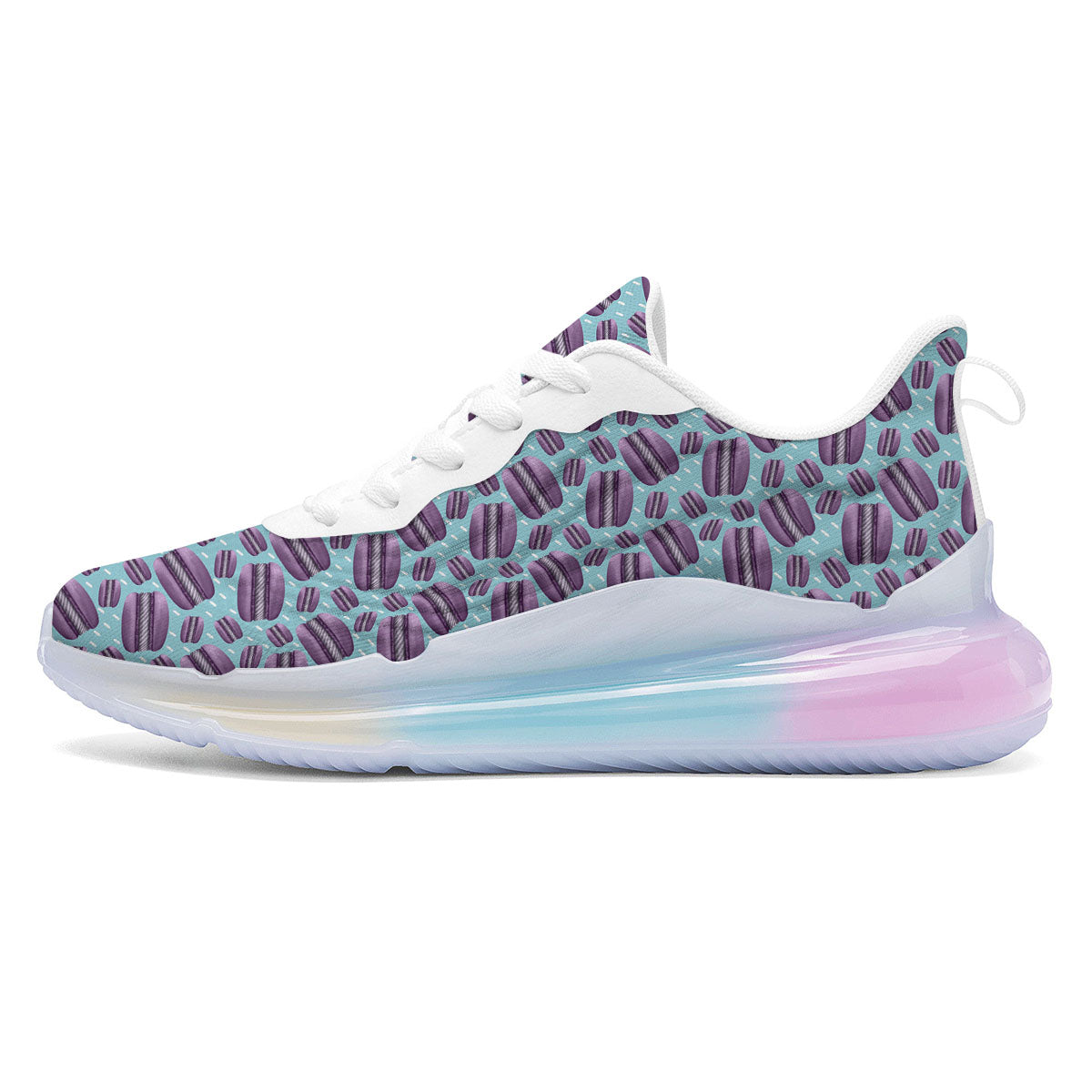 French Macarons Print Pattern Running Sneakers-grizzshop