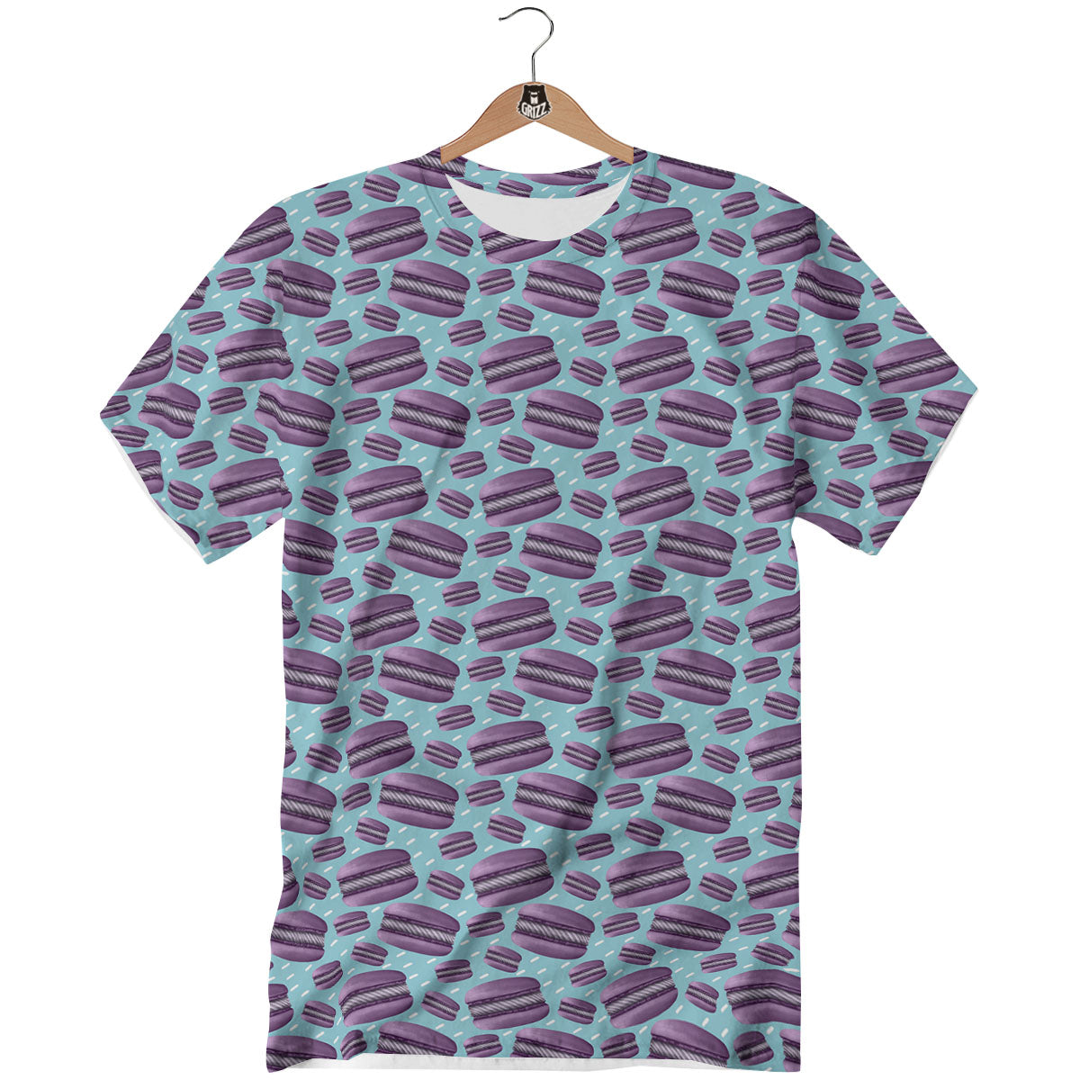 French Macarons Print Pattern T-Shirt-grizzshop