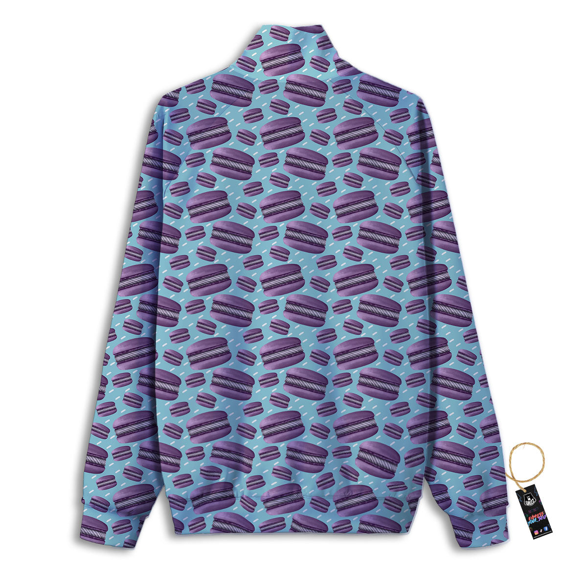 French Macarons Print Pattern Track Jacket-grizzshop