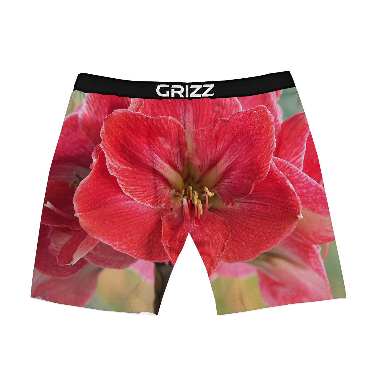 Fresh Amaryllis Print Boxer Briefs-grizzshop