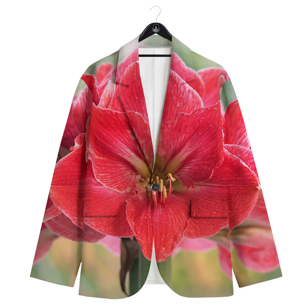 Fresh Amaryllis Print Men's Sport Coat-grizzshop