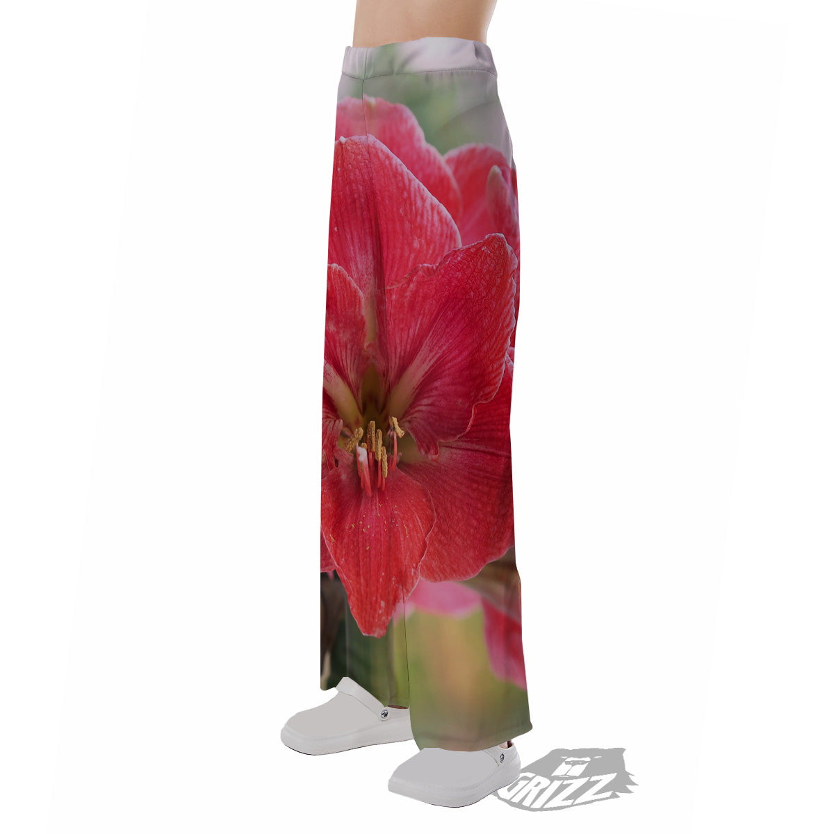 Fresh Amaryllis Print Pajama Pants-grizzshop