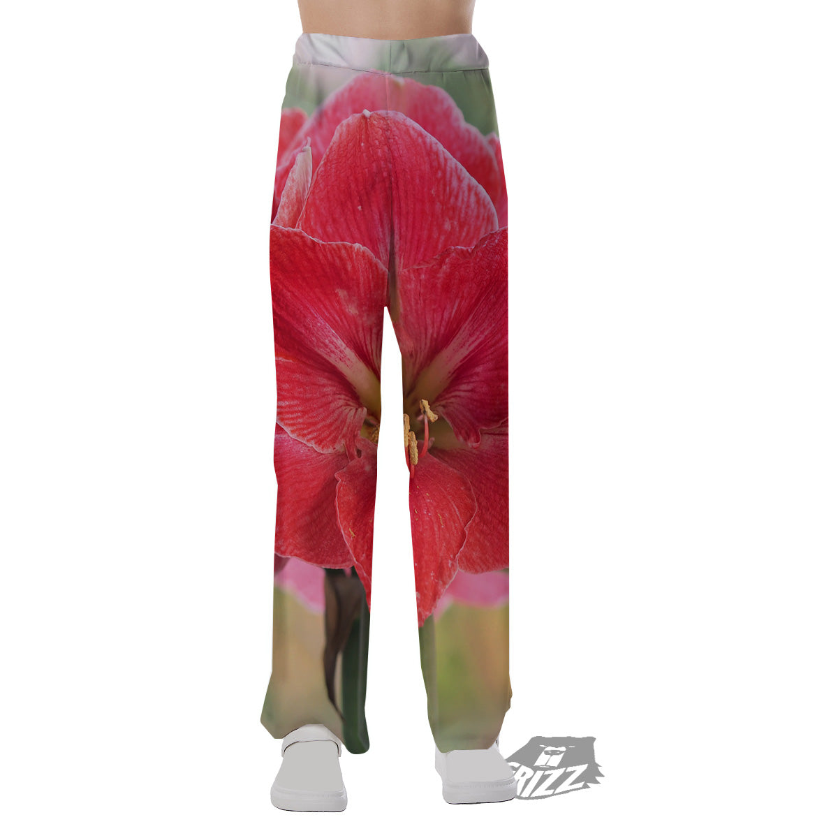 Fresh Amaryllis Print Pajama Pants-grizzshop