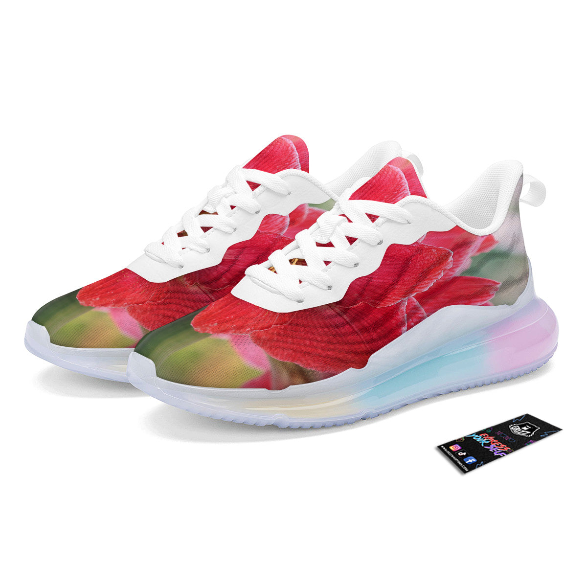 Fresh Amaryllis Print Running Sneakers-grizzshop