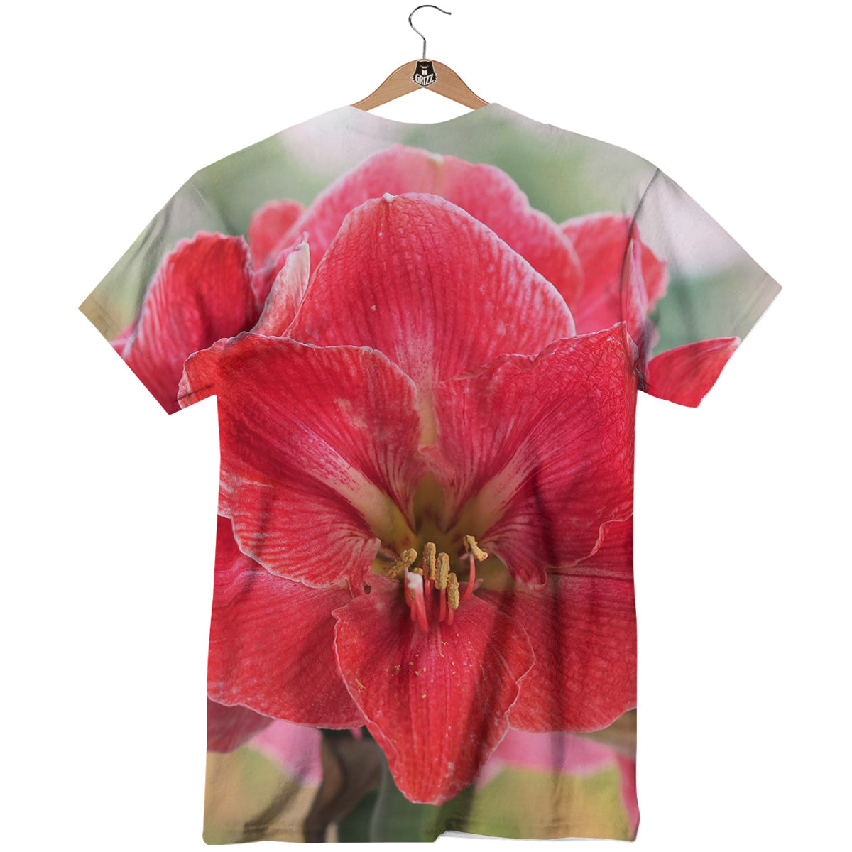 Fresh Amaryllis Print T-Shirt-grizzshop