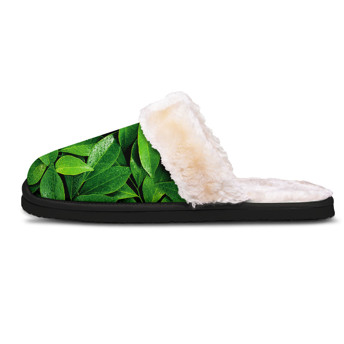 Fresh Leaf Green Print Slippers-grizzshop