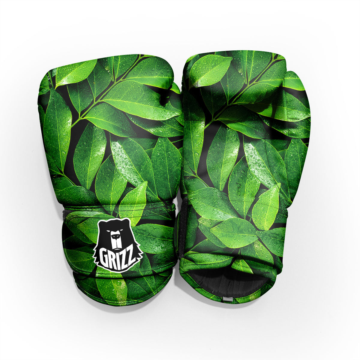 Fresh Leaf Green Print Pro Boxing Glove