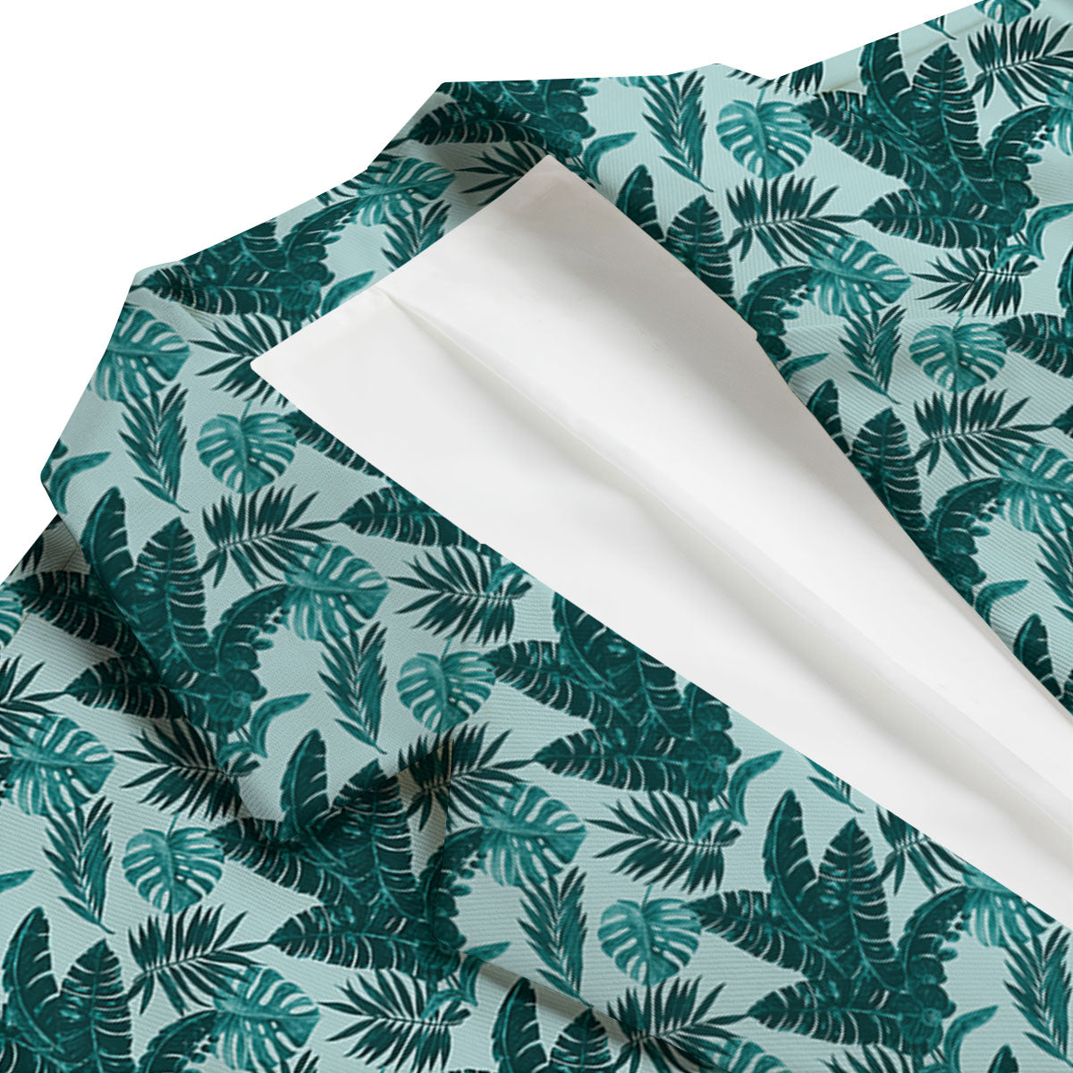 Fresh Leaf Tropical Print Men's Blazer-grizzshop
