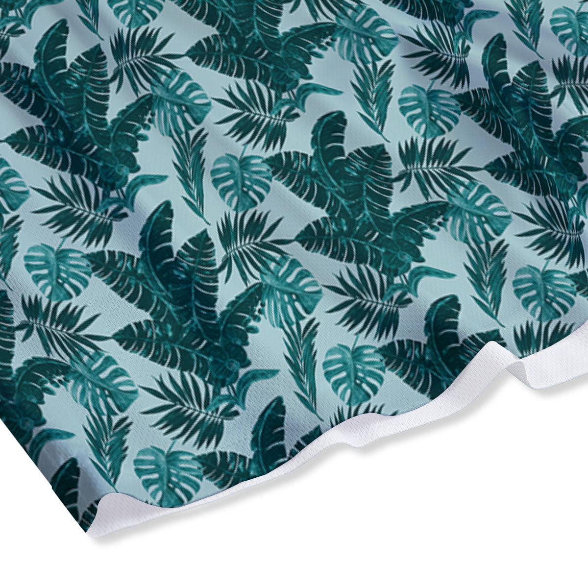 Fresh Leaf Tropical Print Mesh Shorts