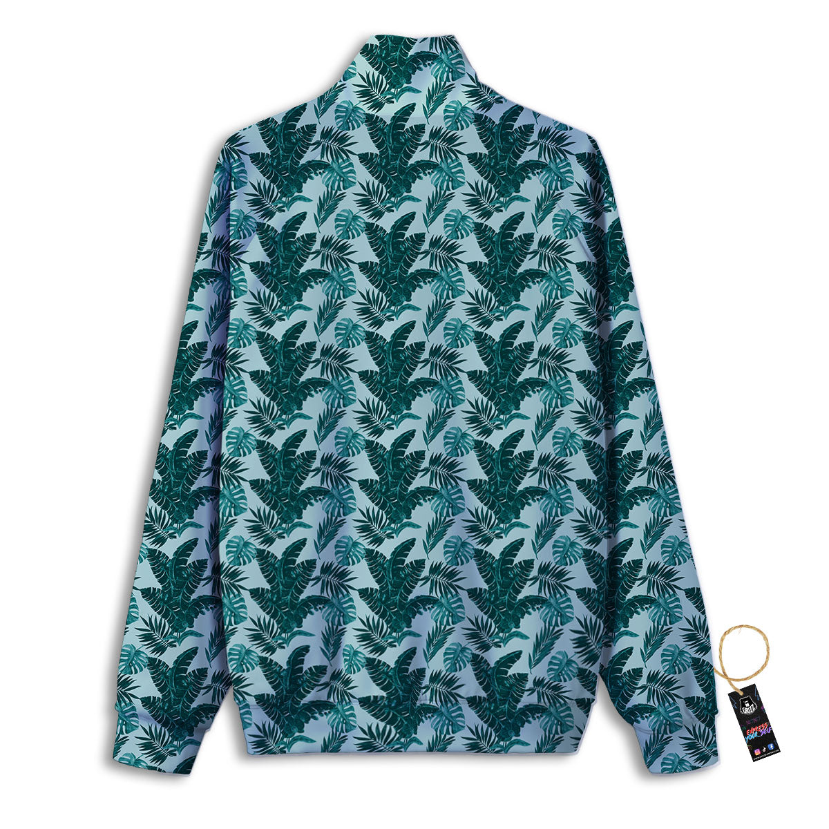 Fresh Leaf Tropical Print Track Jacket-grizzshop