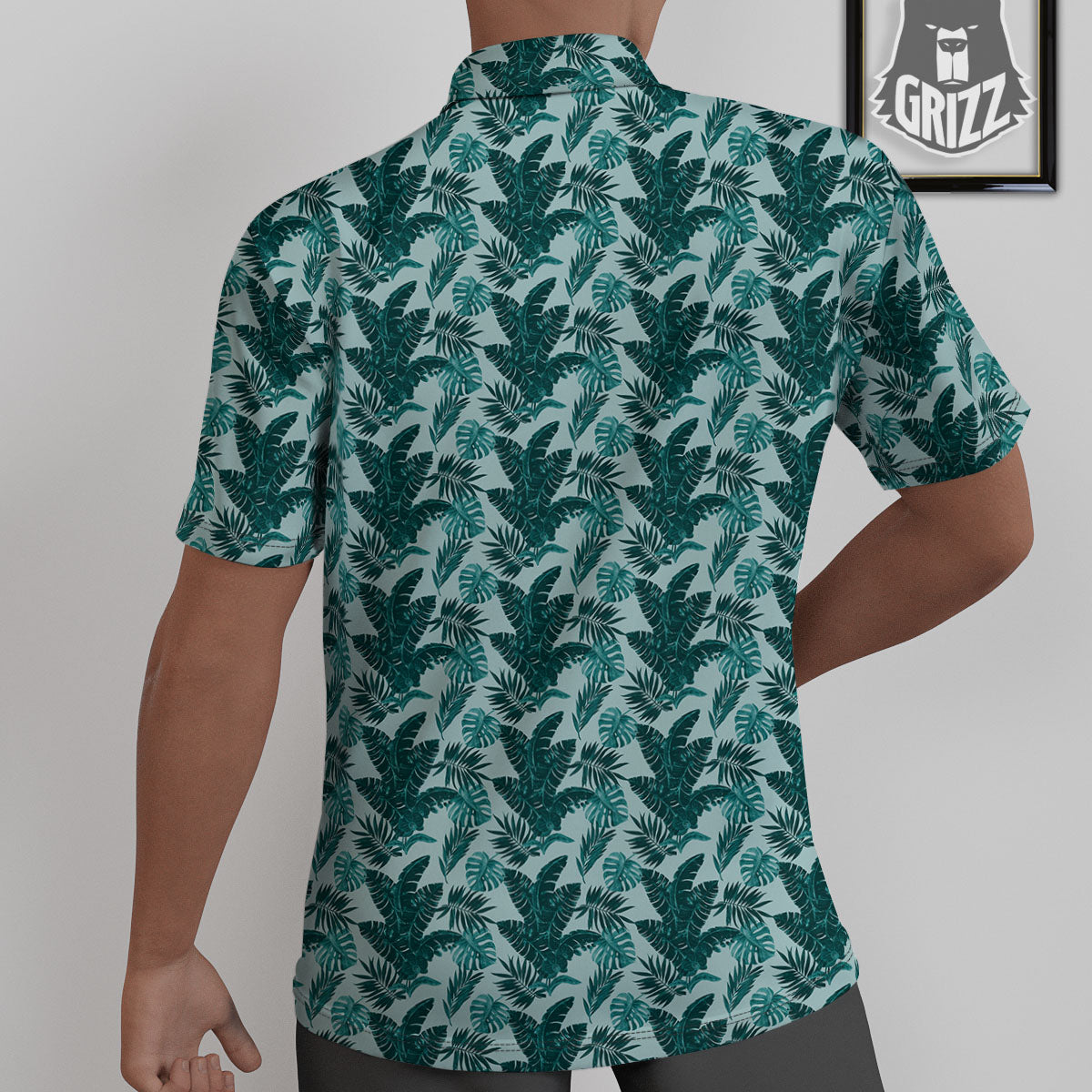 Fresh Leaf Tropical Print Untucked Shirts-grizzshop